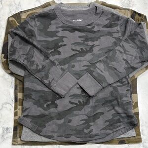 2 Cat & Jack, 1 Old Navy & 1 Faded Glory L/S Waffle Knit Shirt